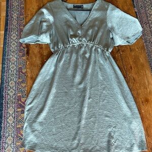 ASOS Maternity Going Out Dress – Aquamarine/Mint Green Satin, Size US 2 / UK 6